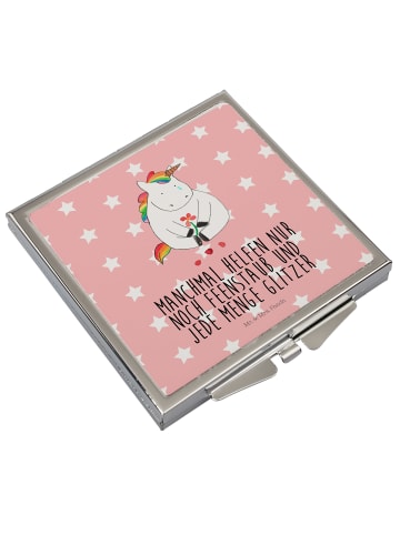 Mr. & Mrs. Panda Frauen Spiegel Einhorn Traurig mit Spruch in Rot Pastell