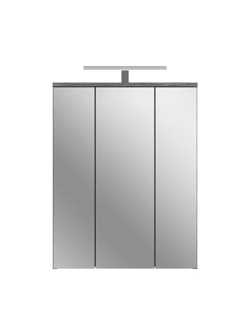 xonox.home Badkombi inkl. Bel. in Rauchsilber/weiß hochglanz - (B) 64 x (H) 191 x (T) 34