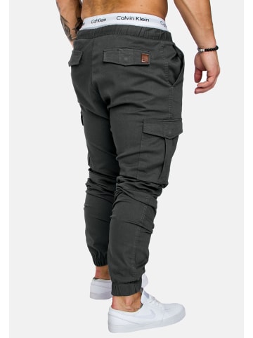 Humy Cargo Jogger Pants Stretch Denim Chino Hose A&S in Anthrazit