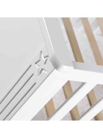 roba Kombi-Kinderbett Maxi 3-fach höhenverstellbar, umbaubar 70 x 140 cm - Weiß