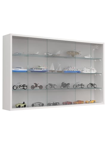 VCM  Hängevitrine Wandvitrine Sammel Deko Drivalo XL in Weiß