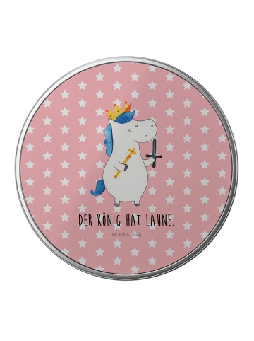Mr. & Mrs. Panda Dose Einhorn König mit Schwert mit Spruch in Rot Pastell