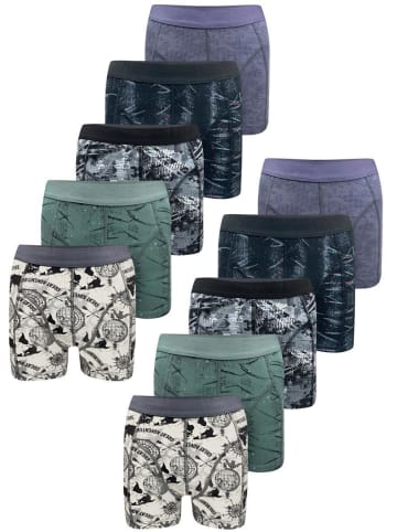 LOREZA 10er Set Boxershorts - Mix - Mehrfarbig