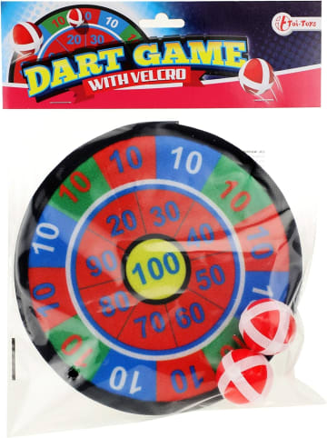 Toi-Toys Mini Dartscheibe Klettband 18cm inkl 2 Bälle in mehrfarbig