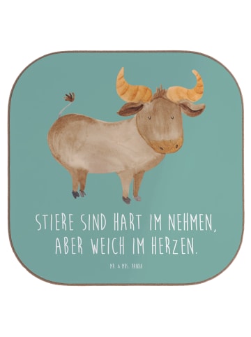 Mr. & Mrs. Panda Coaster Stier Herz mit Spruch in Meeresbrise
