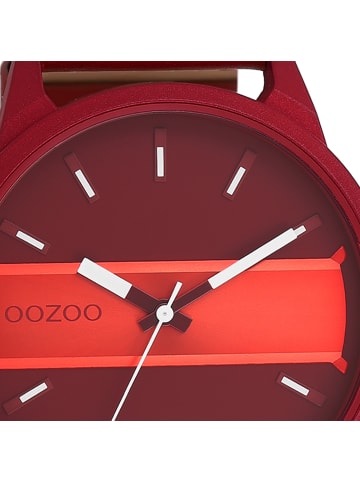 Oozoo Analog-Armbanduhr Oozoo Timepieces rot extra groß (ca. 48mm)