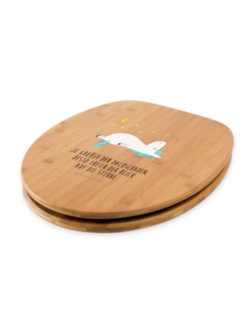 Mr. & Mrs. Panda Toilettendeckel Einhorn Sternenhimmel mit Spruch in Braun