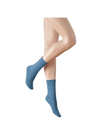 Hudson Socken Relax Soft druckfreier Bund in Jeans-mel.
