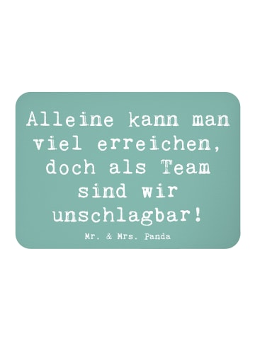 Mr. & Mrs. Panda Kühlschrankmagnet Spruch Im Team zuMenschmenarbeit... in Meeresbrise