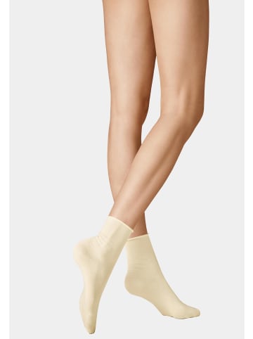 Kunert Socken Sensual Cotton Rollrand in Winterweiss