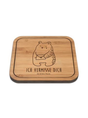 Mr. & Mrs. Panda Untersetzer Bär Vermissen mit Spruch in Transparent