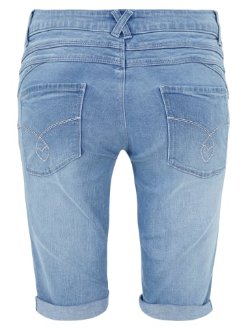 CARTOON Jeans-Shorts mit Stickerei in Blau