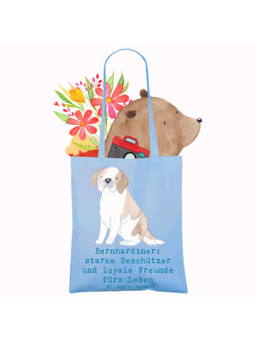 Mr. & Mrs. Panda Schultasche Bernhardiner Treue mit Spruch in Sky Blue