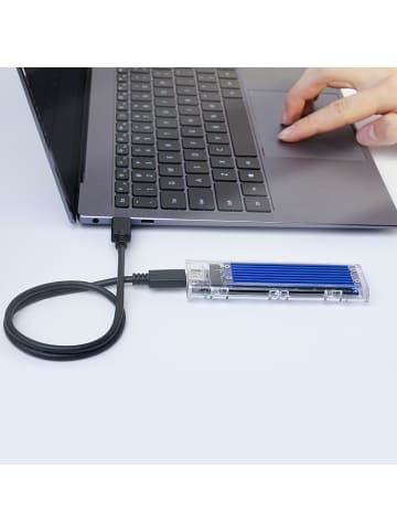 Orico TCM2-C3 M.2 NVME auf USB-C 10Gb/s Festplattenlaufwerk - Blau