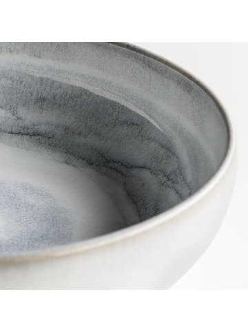 gipfelstück Schüssel-Set, Steinzeug TIEFER SEE in Grau / Weiß