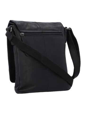 The Chesterfield Brand Wax Pull Up Umhängetasche Leder 22 cm in schwarz