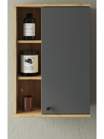 Furn.Design Hängeschrank grau, Evoke Eiche, Badschrank hängend, 51 x 75 cm