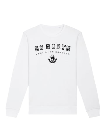 F4NT4STIC Unisex Sweatshirt Go North Knut & Jan Hamburg in weiß