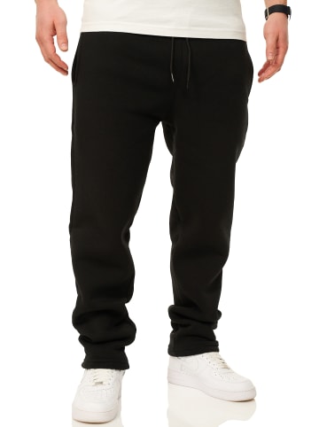 DAILY COTTON Jogginghose - im Straight-Fit als Lange Sweatpants Trainingshose in Schwarz