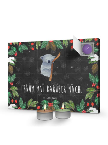 Mr. & Mrs. Panda Duftkerzen Adventskalender Koalabär mit Spruch in Kreidetafel