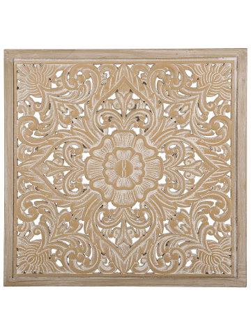 Beliani Wandobjekt YONORA in Braun/Weiß - (W) 60 x (H) 60 x (L) 60 cm