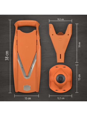 Börner Gemüsehobel V5 PowerLine Starter Set in orange