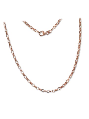 SilberDream 925 Silber vergoldet (Roségold 333) Damen SilberDream Halsketten oval  ca. 45cm