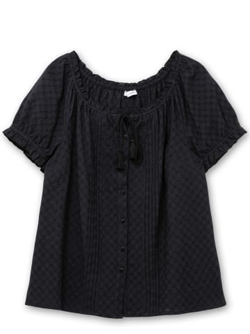 sheego by Joe Browns Kurzarmbluse in schwarz