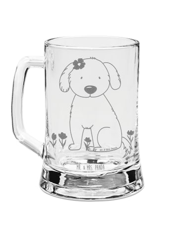 Mr. & Mrs. Panda Bierkrug Hund Dame ohne Spruch in Transparent