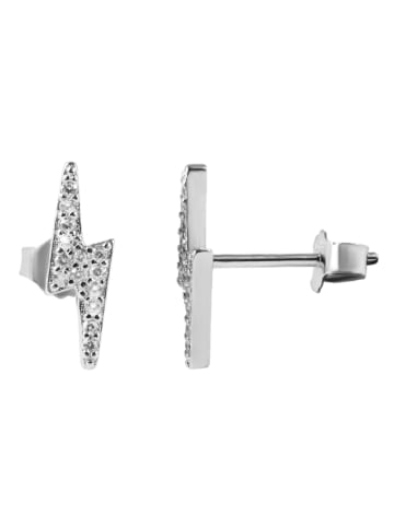 Adeliás Damen Ohrringe – Ohrstecker aus 925 Silber mit Zirkonia in silber