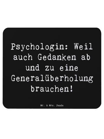 Mr. & Mrs. Panda Mauspad Spruch Psychologin Gedanken mit Spruch in Schwarz