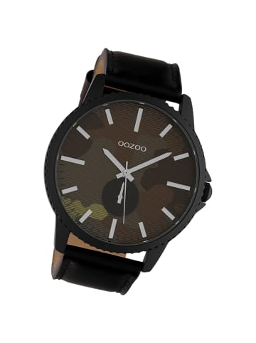 Oozoo Analog-Armbanduhr Oozoo Timepieces schwarz extra groß (ca. 48mm)
