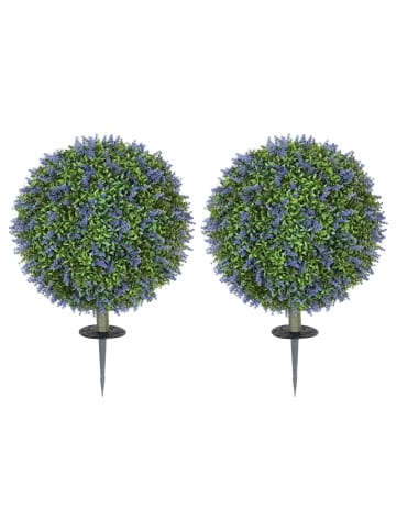 HOMCOM Künstliche Pflanze-40L x 40B x 60H cm-Lila+Grün