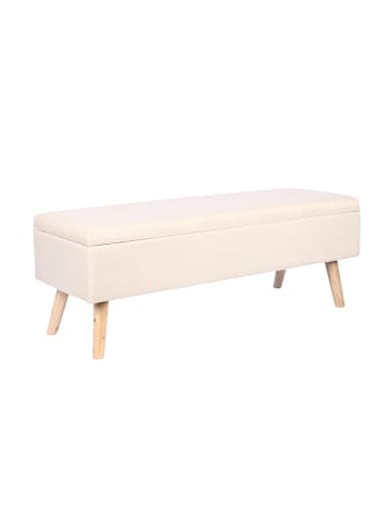 relaxdays Sitzbank in Beige - (B)110 x (H)40 x (T)40 cm