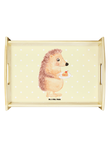 Mr. & Mrs. Panda Tablett Igel Kuchenstück ohne Spruch in Gelb Pastell