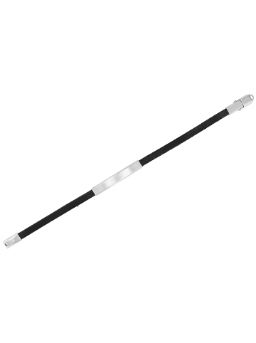 Adeliás Herren Armband aus Leder 21 cm in schwarz