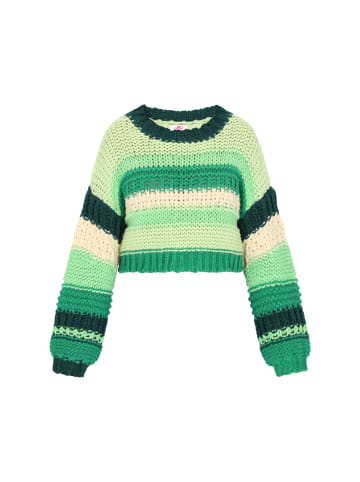 myMo Women Sweater in green multicolor