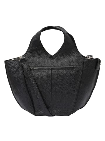 VLD VOi Leather Design Hirsch Jela Handtasche Leder 38 cm in schwarz