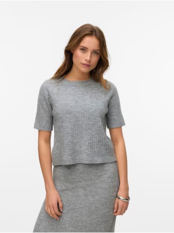 Vero Moda Strickpullover in Light Grey Melange