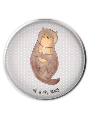 Mr. & Mrs. Panda Waschbecken-Stopfen Otter Muschel ohne Spruch in Grau Pastell