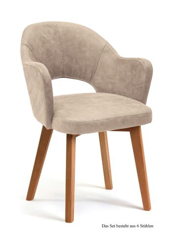 58 aufm Kessel ARMLEHNSTUHL (6er-Set) Darsie 59x87x61 Eiche geölt/Natur