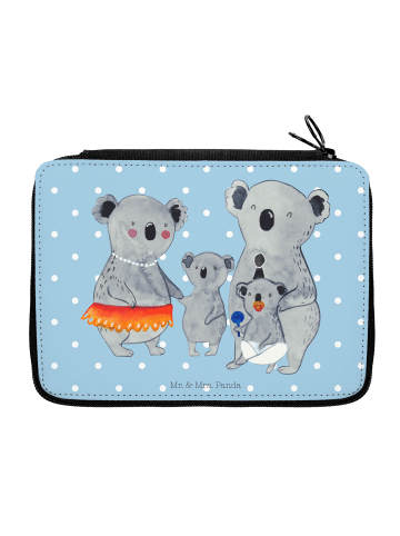 Mr. & Mrs. Panda Stiftebeutel Koala Familie ohne Spruch in Blau Pastell