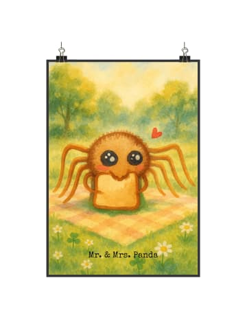 Mr. & Mrs. Panda Poster Spinne Agathe Sandwich Design ohne Spruch in Weiß