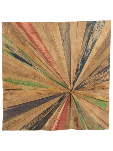 Beliani Wandobjekt CANCUN in Braun/Blau/Grün - (W) 70 x (H) 70 x (L) 4 cm