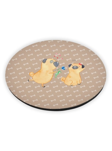Mr. & Mrs. Panda Rund Magnet Mops Verliebt ohne Spruch in Hundeglück