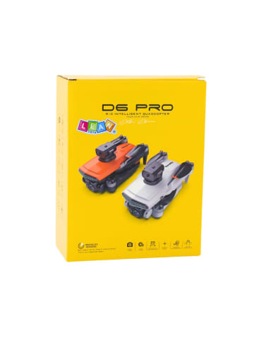 Wisam® Drohne D6 PRO Kamera LED-Leuchten App Hellgrau