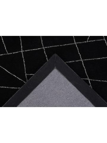 Kayoom Hochflor Teppich Bijou 125 in schwarz - silber - rechteckig