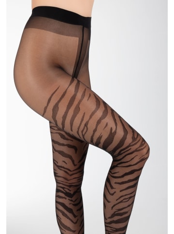 camano Strumpfhose leo 2er Pack fine fashion 20 Denier in schwarz weiß