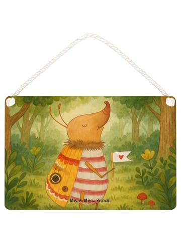 Mr. & Mrs. Panda Schild Nachtfalter Fähnchen Design ohne Spruch in Weiß