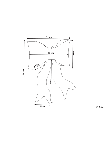 Beliani LED Deko FILSO in Gold - (W) 44 x (H) 56 x (L) 10 cm